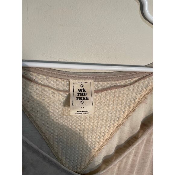 We The Free Cream Burnout Thermal Slouchy Top Size Small - Picture 8 of 9